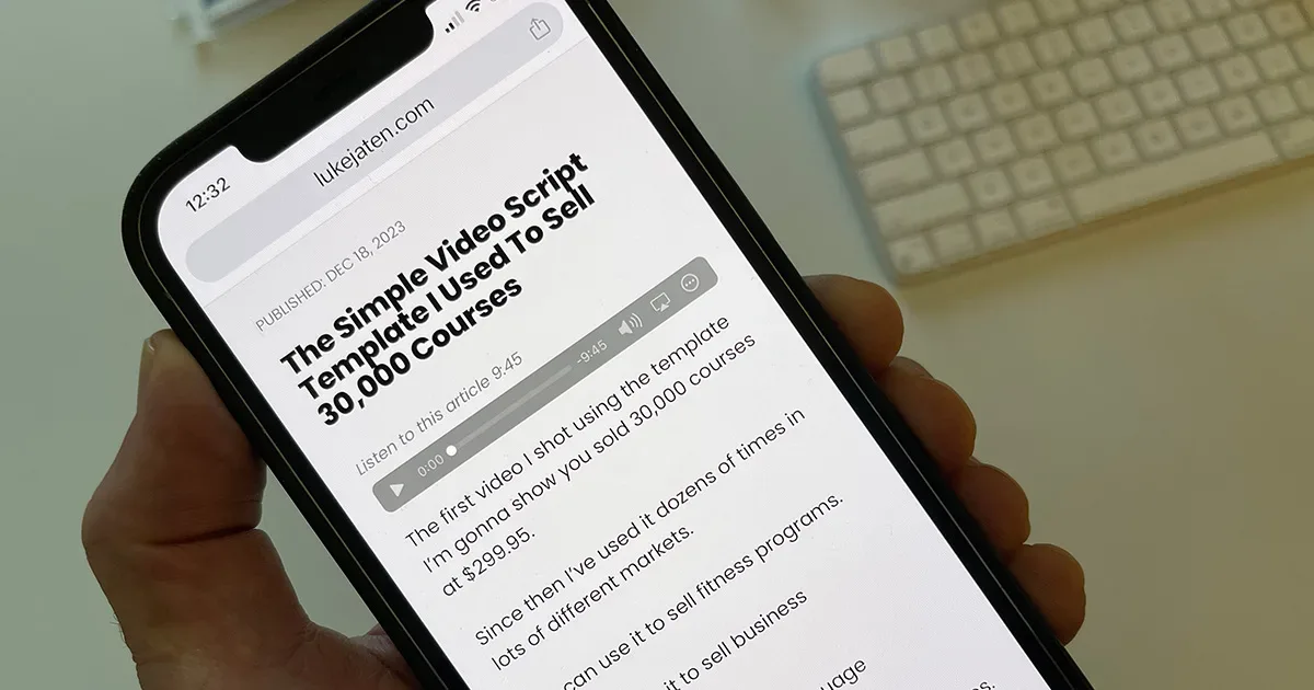 The Simple Video Script Template I Used To Sell 30,000 Courses - Luke Jaten